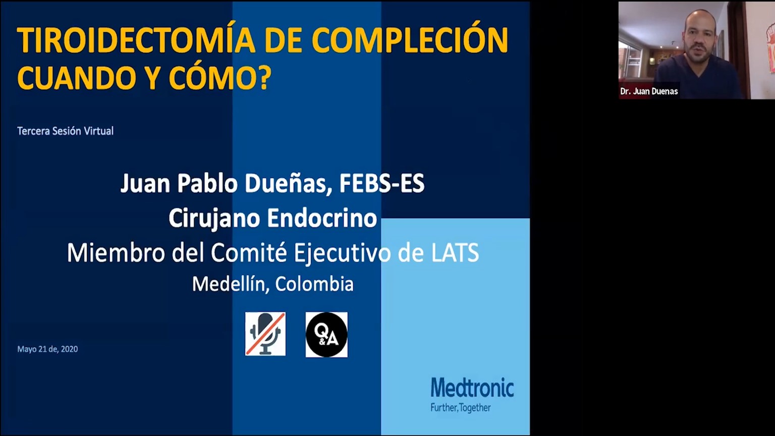Webinar - ¿Tiroidectomía de compleción, cúando y cómo? . | Webinar - Tireoidectomia completa, quando e como?  .